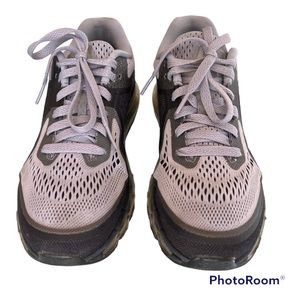 Nike Womens Air Max 621078-010 Gray Lace Up Low Top Sneakers Shoes Size 8